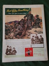 1943 Vintage Coke Coca Cola Soda Original Magazine Ad A New Idea Joined The Army