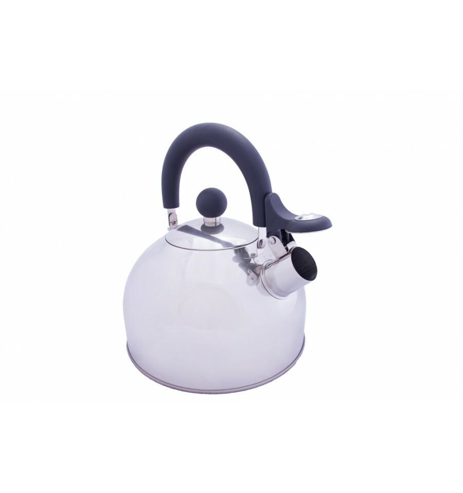 Vango 2.0 Litre Stainless Steel Whistling Camping Kettle with Folding Handle