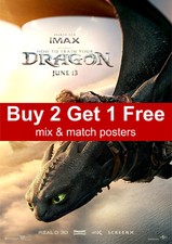 How To Train Your Dragon 2025 Movie Teaser Poster A5 A4 A3 A2 A1