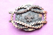 Vintage Copper Plated Theodore Roosevelt Scout Belt Buckle