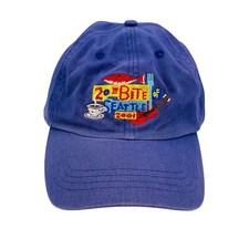 Vintage 20th Bite Of Seattle Festival Hat Adult Purple Strapback Cap 2001 Y2K