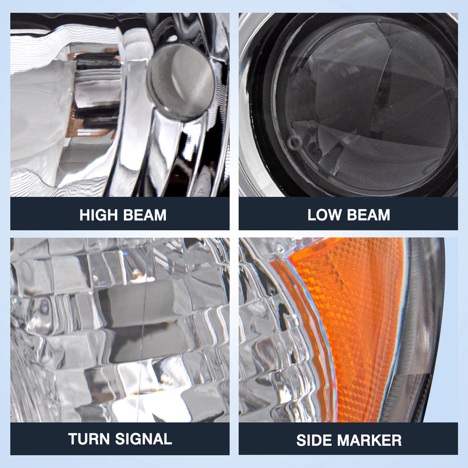 Для Toyota 4Runner 2006 2007 2008 2009 хромированные фары желтые угловые лампы L + R - Изображение 4 из 4