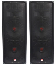 (2) Rockville RSG12.28 Dual 12” 2000 Watt 8-Ohm Passive Pro Audio PA Speakers