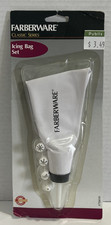 Farberware Cake Decorating Icing Piping Bag Set - Reusable Bag with 4 Tips NEW