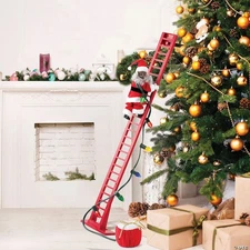 Mr. Christmas African American Super Climbing Santa  Lights and Music, Brand New