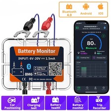 Car Battery Monitor 12V Battery Tester Charging Cranking Test Bluetooth Analyzer