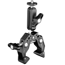 NEEWER ST83D Super Clamp w/Dual Ballhead, Cold Shoe, for GoPro/DJI
