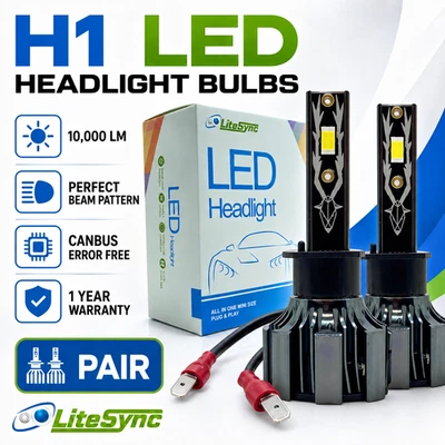 LiteSync N1 H1 LED Scheinwerferlampen 10000LM Canbus Fehlerfrei für BMW Z1 - Bild 1 von 4
