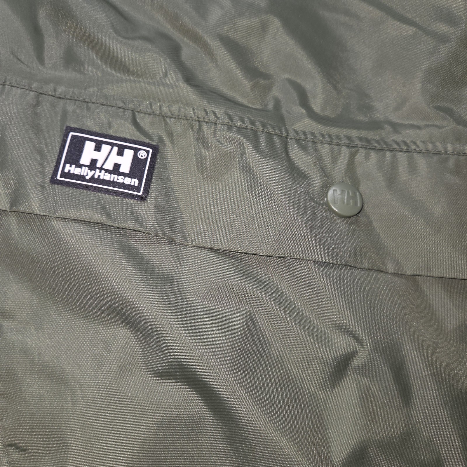 Helly Hansen Packable Raincoat Windbreaker Green … - image 2