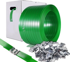 Packaging Strapping, Pallet Straps, Banding Strap 5/8" X 1500 Ft X 0.035" PET P