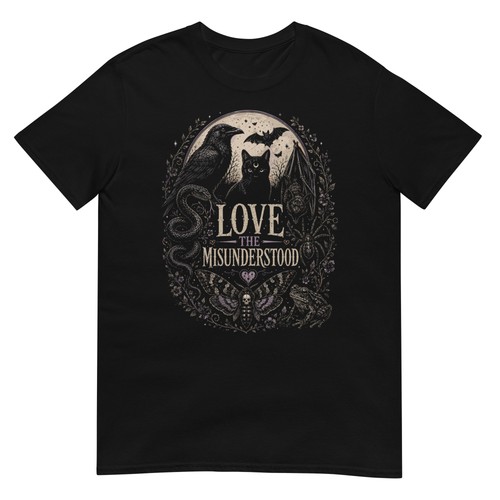 Love The Misunderstood Gothic Animals Raven Bat Frog Snake Dark Fantasy T Shirt