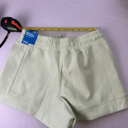 DSG Girls Medium New Shorts Two Pairs Lime Green Sweat Black Pair Athletic 943 - Picture 4 of 11