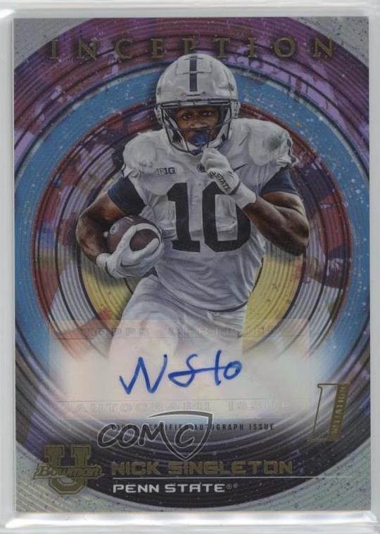 2022-23 Bowman Inception University Nicholas Singleton Nick #BIA-NSN Auto 0f5t