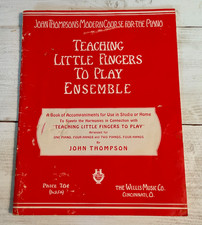 Vintage 1937 Sheet Music Piano John Thompson Teaching Little Fingers Play Ensemb