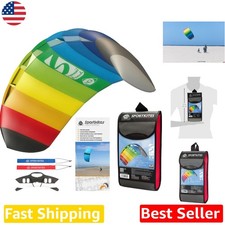 Symphony Beach III 1.3 Stunt Kite 51 Inch Rainbow Ripstop Polyester Dual Line