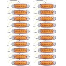 20x 12-led Amber Heavy Truck Trailer Side Marker Clearance Lights For Peterbilt