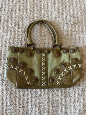 Isabella Flore Vintage Boho Green Accented Purse