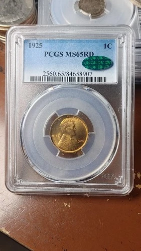 1925 Lincoln Wheat Cent Penny 1C PCGS CAC MS65 RD Gem Red                   5497