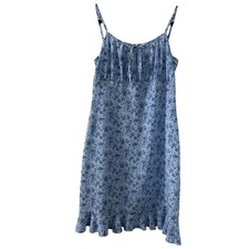 Lisa Jo Vintage Boho Sundress Womens Small Ruffle Hem Beach Adjustable Straps