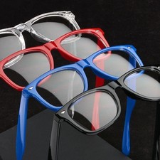 Clear Lens Non-Prescription Retro Nerd Glasses for Men Women - Cosplay Costume