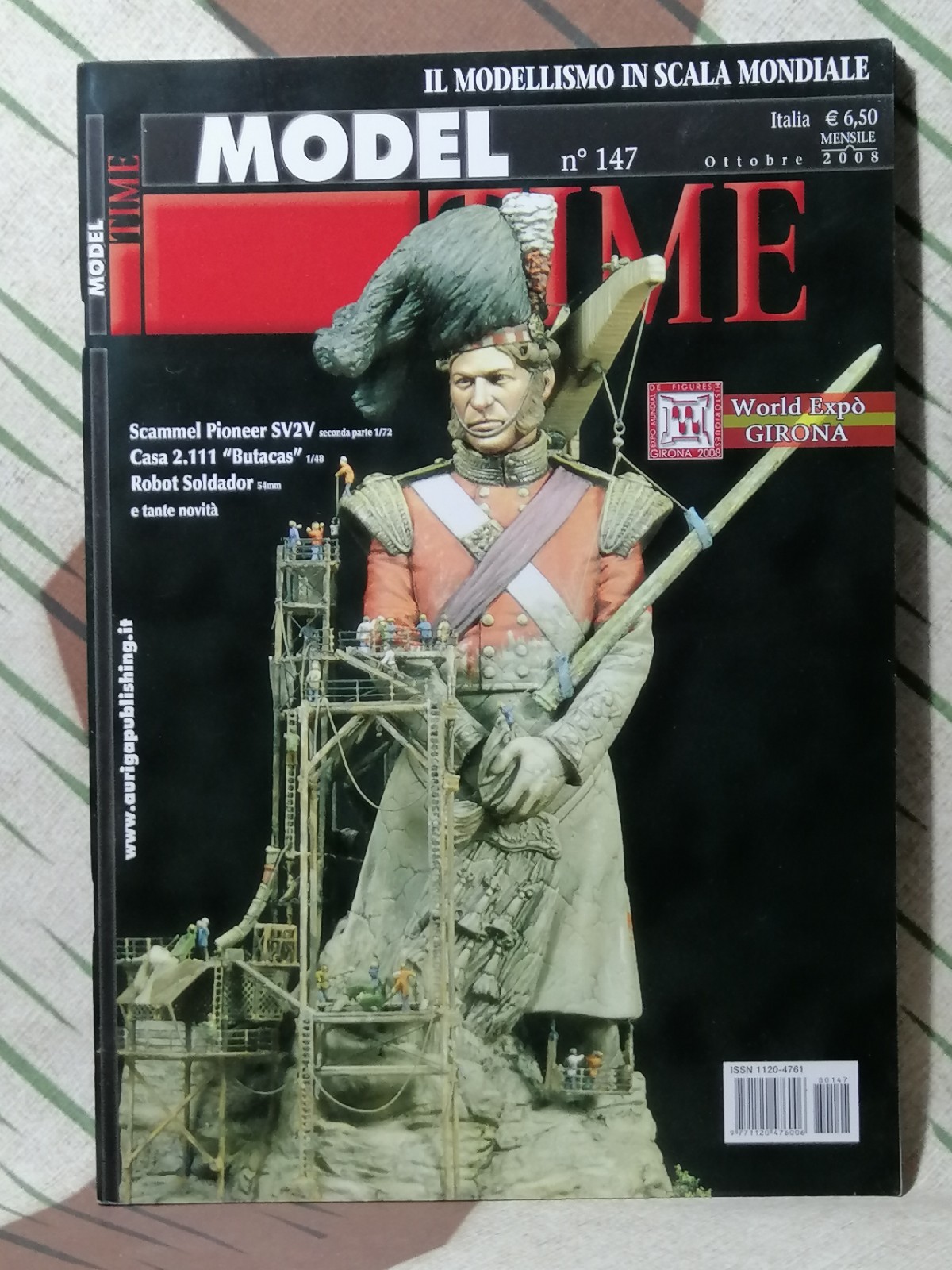 MODEL TIME 147 2008 MODELLISMO STATICO AEREI CORAZZATI FIGURINI PG. 74 FOTO 220