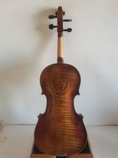4/4 Violin Solid flamed maple back old spruce top hand carved the STATUE K0025