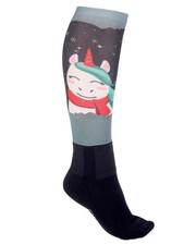 QHP Christmas Unicorn Socks sizes (30-35 11-2.5) (30 - 35 (UK 11C - 3))