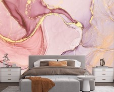 Eierme Gilding Marble Pink wall Mural Wallpap...