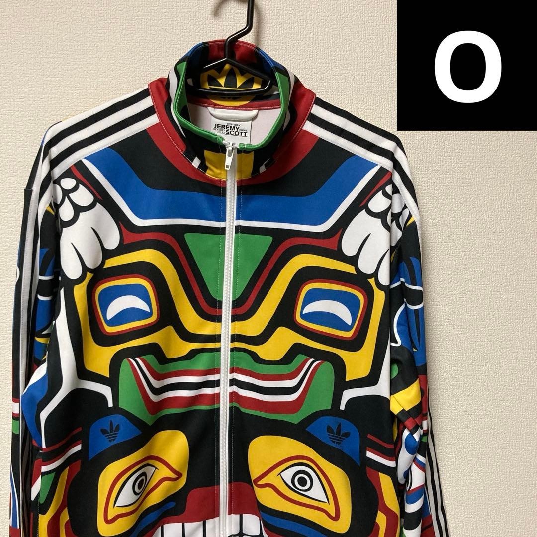  × Jeremy Scott 編み込み トラックジャケット L Jeremy Scott x Adidas Totem Pole Track Jacket Multicolor Zip Up