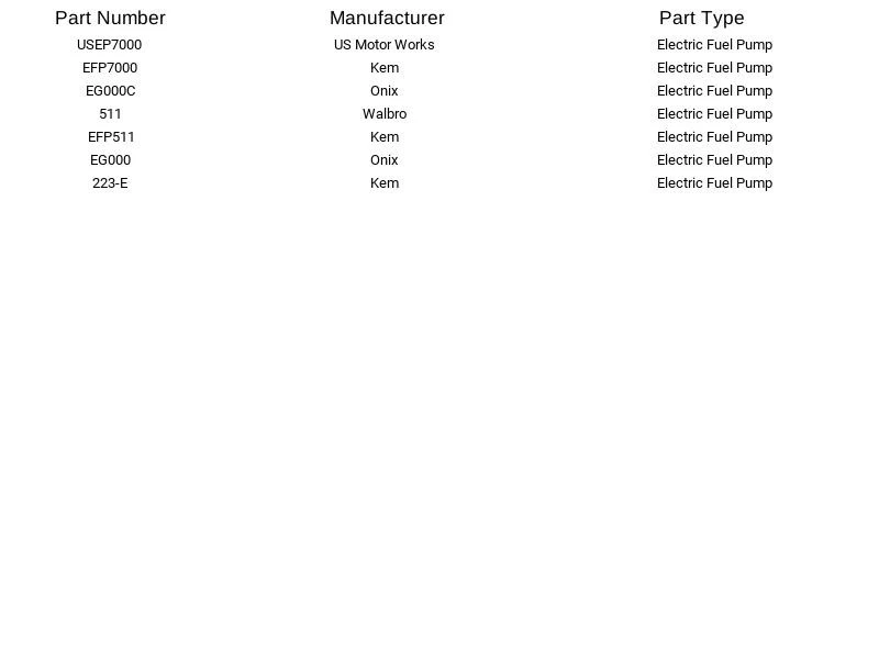 Nueva bomba de combustible Carquest Airtex E7000 para Chrysler Dodge Plymouth 1986-199 Foto 4 de 4