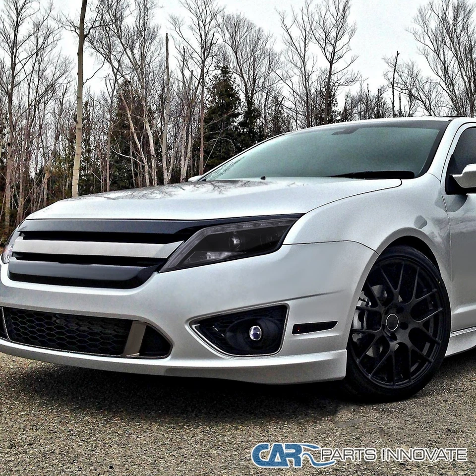 Fits 2010-2012 Ford Fusion Glossy Black Smoke Projector Headlights LED Bar Lamps Foto 3 de 4