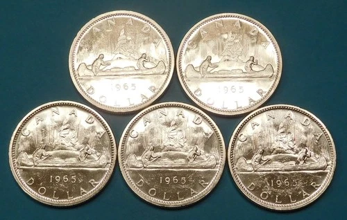 one 1965 Canada Silver Dollar - Uncirculated
