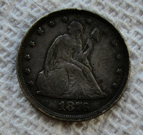 1876 20 Cent Piece Rare Key Date Type Coin Twenty Cent Piece Fine / VF