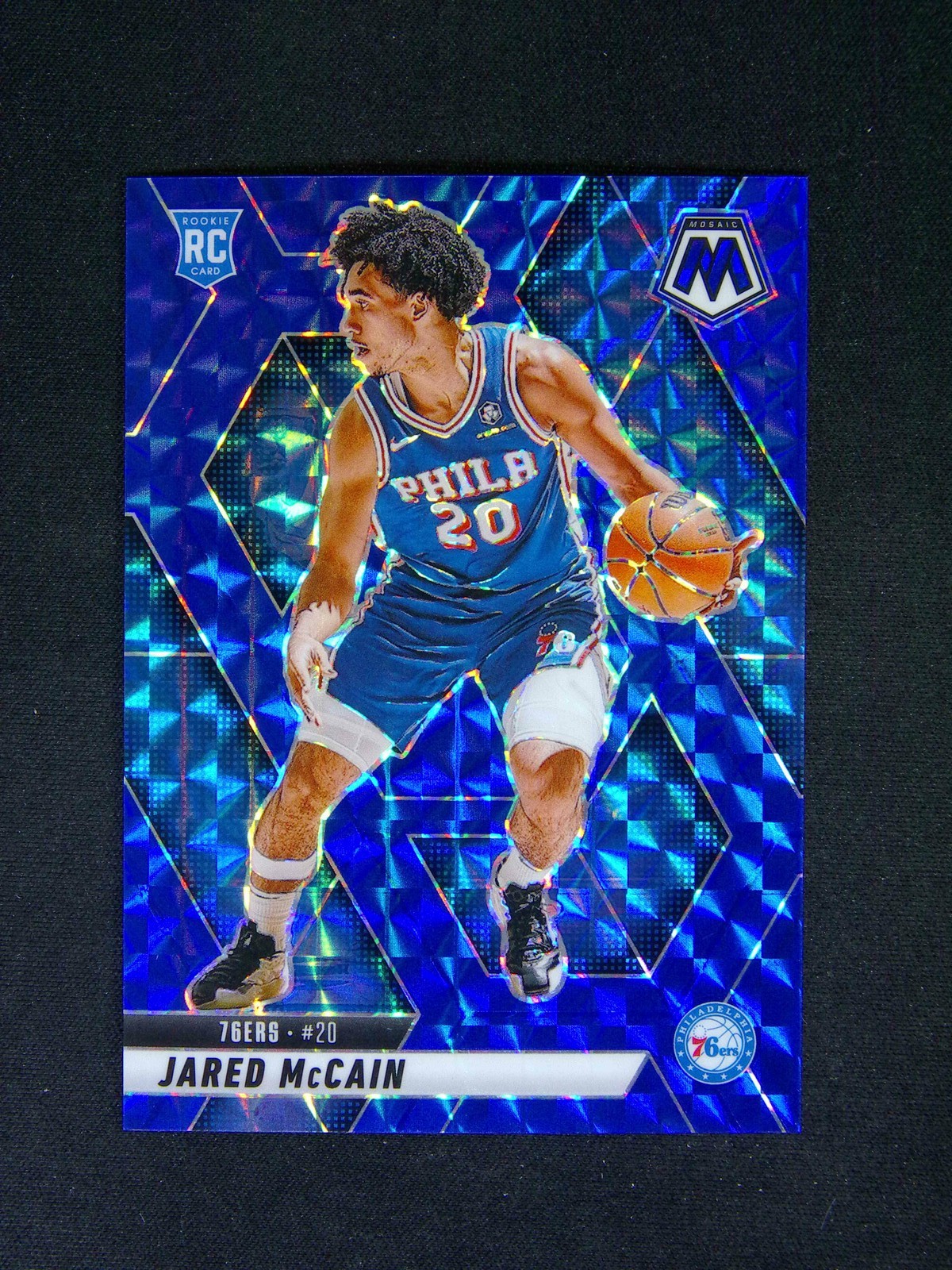 2024-25 Panini Mosaic Jared McCain #228 RC Rookie Blue /199