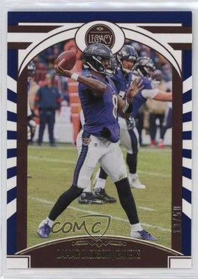 2020 Panini Legacy Blue 10/50 Lamar Jackson #12 0rd2