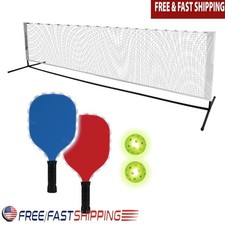 LED Pickleball Set Portable Night Game Includes Net Paddles Balls Family Fun New