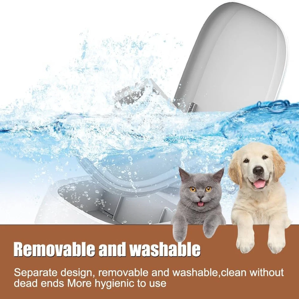 2-in-1 Futterautomat Katze Automatischer Futterspender für Katze und Hund Katzen - Bild 2 von 4