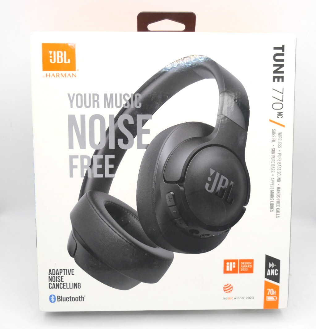 JBL Tune 770NC  Wireless headphones -Bluetooth EQ JBL App & 76hr Battery - Black
