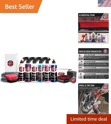 #ad Adam#x27;s Essential 14 Piece Car Wash Kit Auto Detailing Supplies for Cars amp; Trucks $158.52