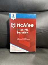 Factory-Sealed US Retail Box McAfee Internet Security 3 Devices