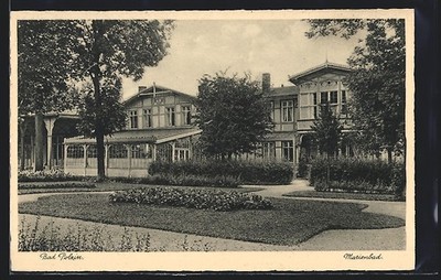 Bad Polzin, Marienbad mit Anlagen, Ansichtskarte 