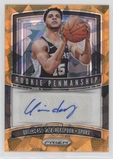 2019 Panini Prizm Rookie Penmanship Orange Ice Quinndary Weatherspoon Auto fm0