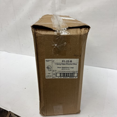 (100)Pass & Seymour P1-22-B Single Gang Steel Stud Bracket Box, 1/2 Offset P122B