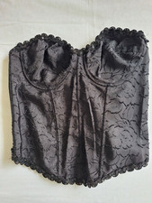 black satin basque 75A 34A  new strapless Secrets sequin trim