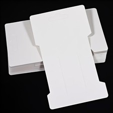 Kraft Paper Hair Clip Holders - 100 Packs Rectangular Bow Barrettes Jewelry D...