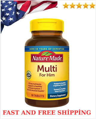 Nature Made Multi For Him Multivitamin for Men   Daily Energy, Immune Support, 9