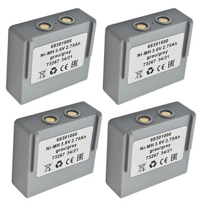4PCS 68301000 2750mAh Remote Control Ni-MH Battery For Hetronic 68300900 3.6V