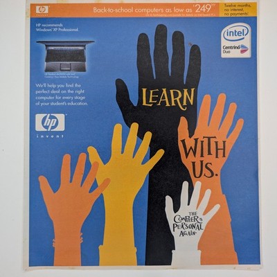 2006 HP Dell Back-to-School Computer Print Ad Magazine Intel Centrino Duo XP