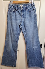 Ann Taylor Loft Flare Leg Jeans Women Size 4 29x30.5 Distressed Stretch 27-36803