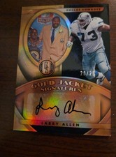 MINT #1/25 AUTO 2018 GOLD STANDARD HOF JACKET LARRY ALLEN DALLAS COWBOYS OLINE 